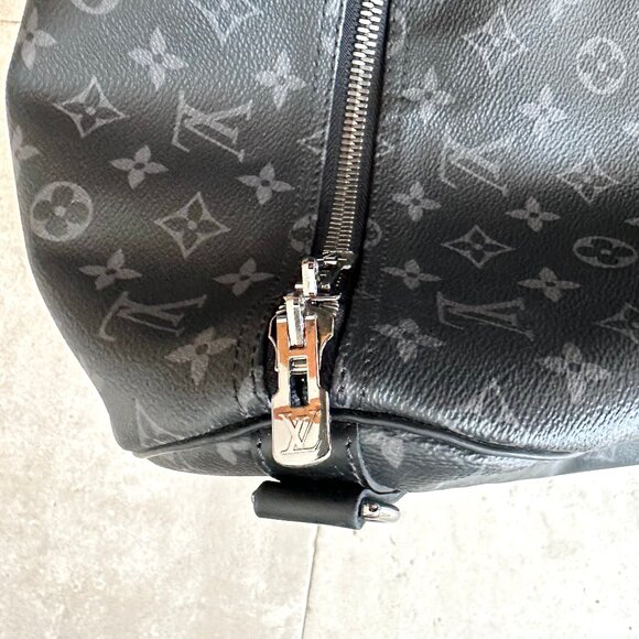 Louis Vuitton Keepall Bandoulière 55 Monogram Eclipse Black (Duffle Travel Bag) - Picture 8 of 10